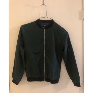 Finejo Women’s Racer Style Green Jacket